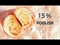 Learn how to make poolish croissant, double fermentation, 47% hydration recipe