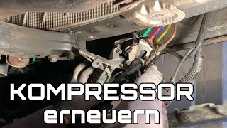 PORSCHE Cayenne Druckluftkompressor erneuern / Luftfederung Kompressor  Pumpe 