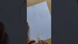 Drawing and shading a wine bottle