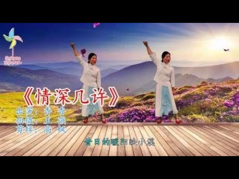 轻松弹跳广场舞《情深几许》动感时尚的舞步，越跳越想跳！