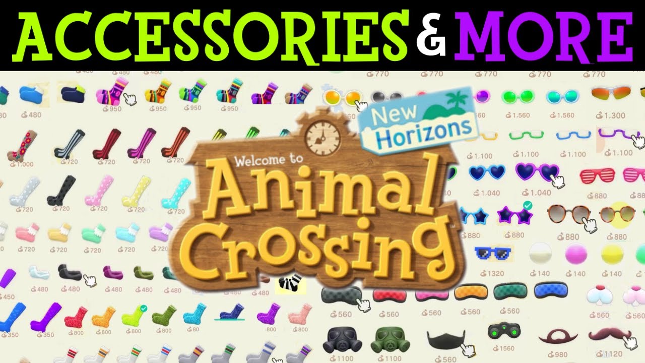 The Animal Crossing New Horizons Accessories, Shoes and Sock Options Are INCREDIBLE!!