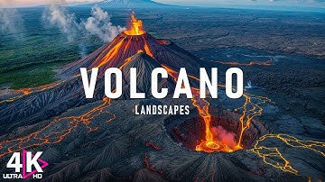 Volcano Eruption Paradise | 4K UHD | Relaxing Music & Majestic Lava Landscapes