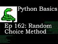 Notions de base de python comment utiliser la mthode de choix alatoire en python