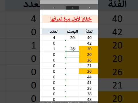 خفايا لاول مرة تعرفها في الاكسل  