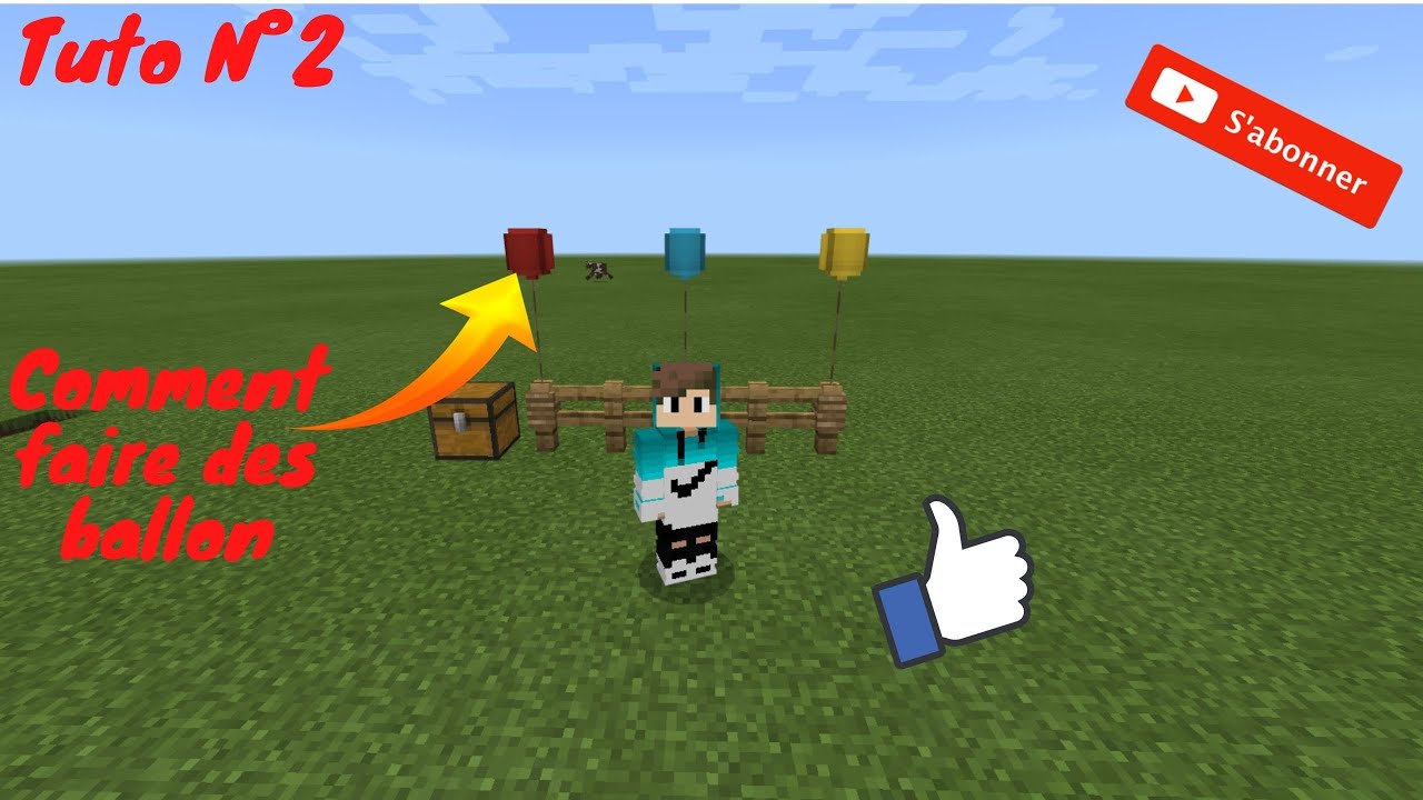 Tuto N°2 comment faire des ballon sur minecraft mcpe (bedrock) - YouTube