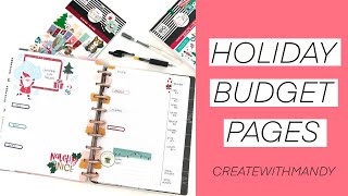 Plan with me // Holiday Budget Pages // CreatewithMandy