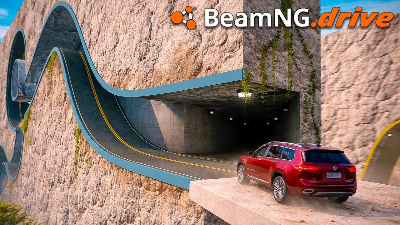 ¡Subidas Y TUNELES IMPOSIBLES vs Camionetas ALTA GAMA! | BeamNG.drive