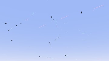 Flocking test in Lightwave