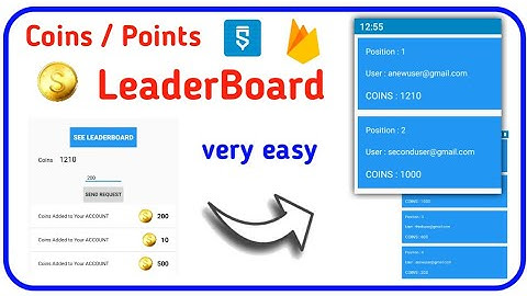 How to make coins LeaderBoard in sketchware pro with Firebase database | leaderboard in sketchware