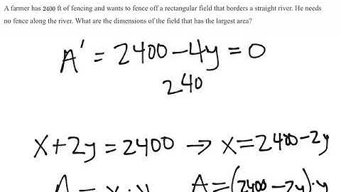 Math 2413 - Calculus 1 - Section 4.7 Lesson - Optimization