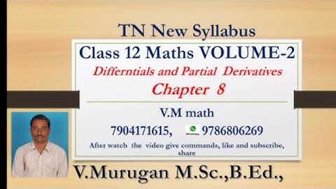 12th Maths  volume  2 Unit 8  Exercise 8.6