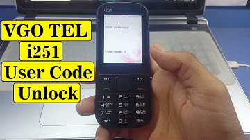 Vgo Tel I251 User Code Unlock || Read Code || Boot Key || 2018