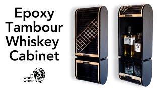 Make a Whiskey Cabinet from a 2x4 w/ Epoxy Tambour Door