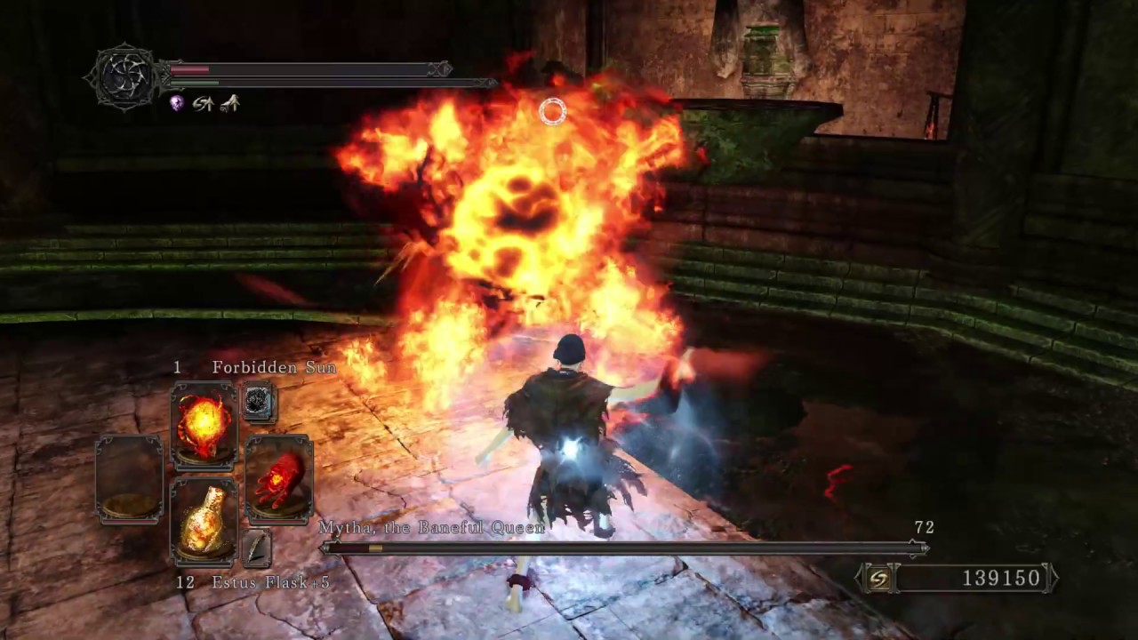 MYTHA, THE BANEFUL QUEEN VS FORBIDDEN SUN (SOLO, NG+7, NO DAMAGE)