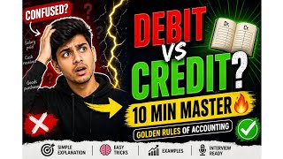 Debit Credit Samajh Nahi Aata? 10 Min Mein MASTER Karo! | Golden Rules of Accounting 🐦‍🔥