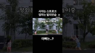 라테스민턴을 이제야 제대로 활용해보네 ㅋㅋㅋ테니스 육아중. 오늘도 사야 아부지 열일중😂😂 #라테스민턴#테니스육아#tennislife #tennis #테린이 #테린이일기
