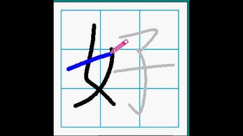 Stroke order for hao in Mandarin