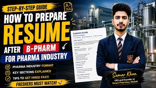 B.Pharm Resume Kaise Banaye? | Pharma Industry Resume Format 2026 | Freshers Must Watch
