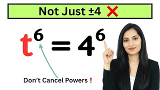 Hidden Multiple Solutions in t^6 = 4^6 | Olympiad Algebra Simplified: Solve t^6 = 4^6 Easily ✅