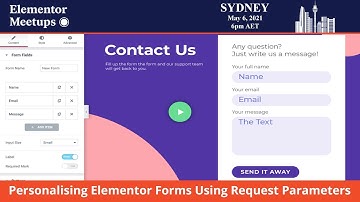 Personalising Elementor Forms Using Request Parameters  - Elementor Sydney