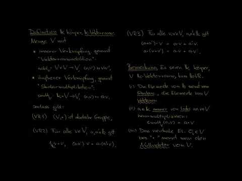 Lineare Algebra I 3-1-1: Vektorraumaxiome