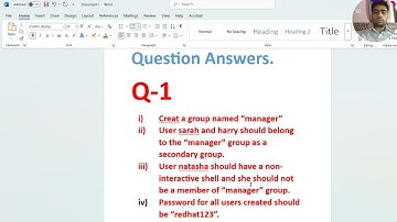 RHCSA ex200 exam questions and answers | Linux commands | RHCSA exam tutorial | Linux Tutorial