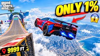 😱 सिर्फ 1% Players कर पाएंगे ये 9999FT Mega Ramp Stunt! 🔥 | GTA 5 screenshot 5