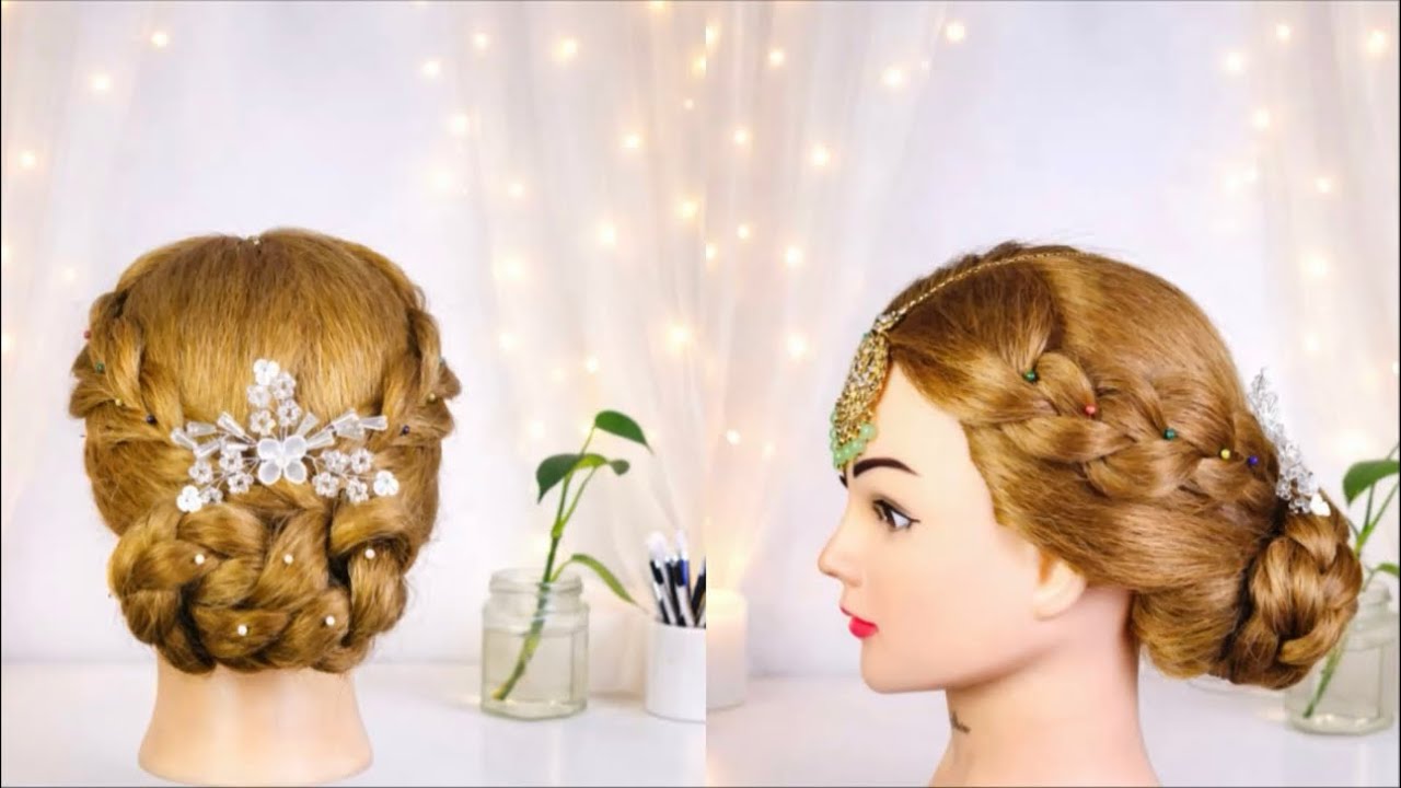 Elegant Classic Bridal Bun Hairstyle | Wedding Bun Hairstyle Step by Step