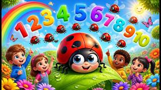 Ladybug Counting Song 🐞 | Count 1 to 10 with Cute Ladybugs | Numbers Song for Kids | Nursery Rhymes