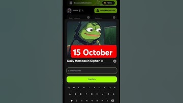 Memes Daily Memecoin Cipher Today  Daily code Cipher Code 15 October| #memes #combo #code