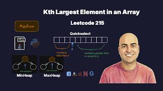 Kth Largest Element in an Array - Leetcode 215 | Min-Heap, Max-Heap &amp; QuickSelect