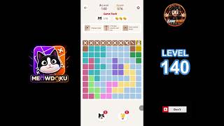 Meowdoku Level 140 walkthrough | full solution