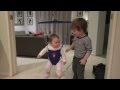 Реакция Жени когда он узнает что его маленькая сестра тоже теперь может прыгать. Child reaction..