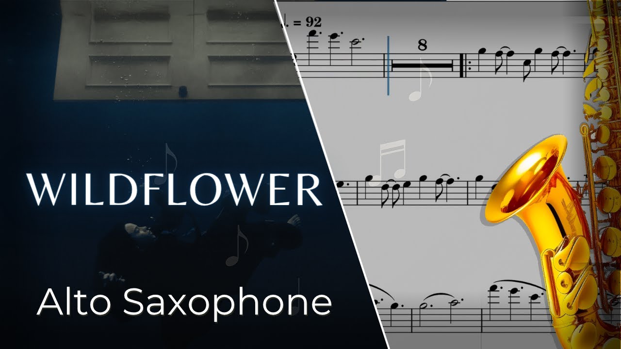 Wildflower – Alto Saxophone Sheet Music 🎶 | Billie Eilish (PDF Link)