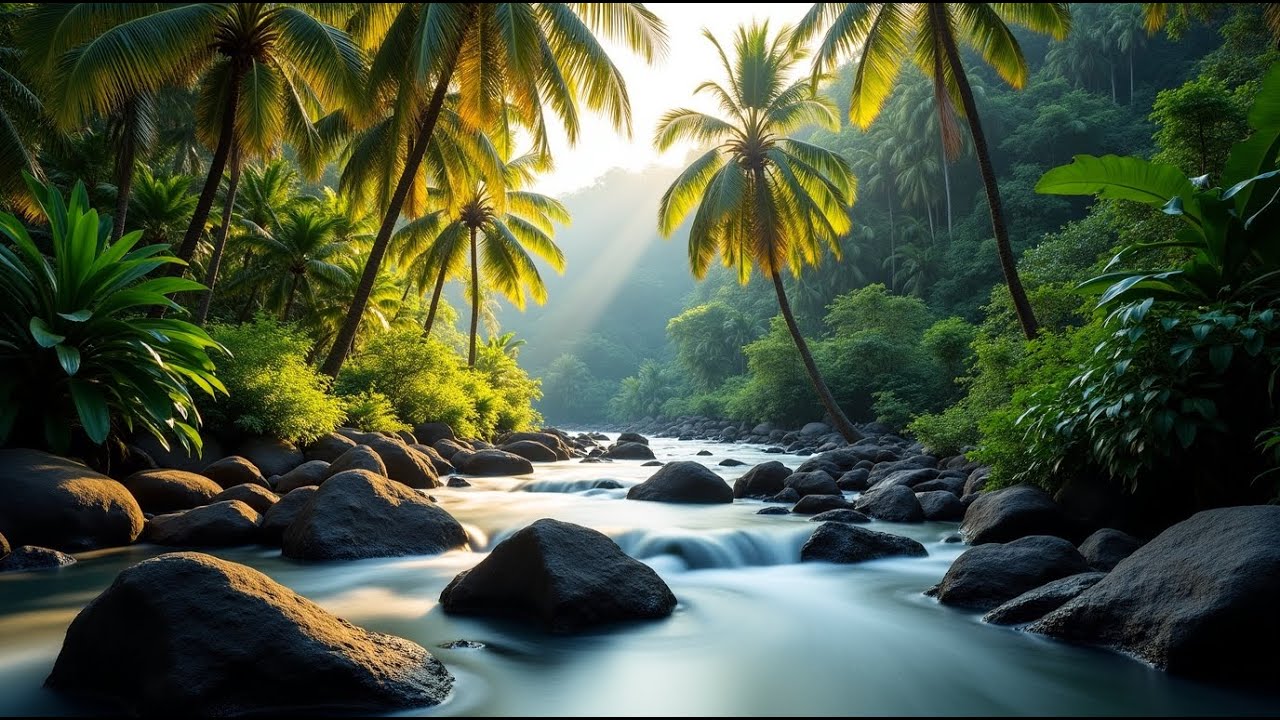 Quiet River in the Mountains – Sleep Background