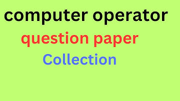 computer operator question paper || computer operator question paper  2080