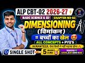 RRB ALP CBT-02 2026 | DIMENSIONING (विमांकन) Complete Chapter | 100% Concept + PYQs