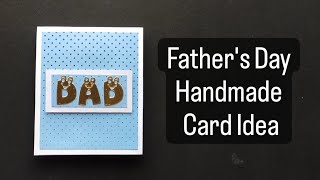Father&#39;s Day Handmade Card Idea | How to Make Greeting Card