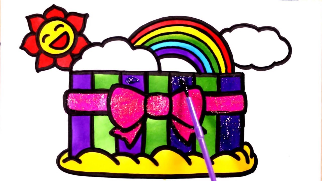Children Learn to Draw Step By Step Rainbow Sun Bow Gift Special | Kid Coloring TV