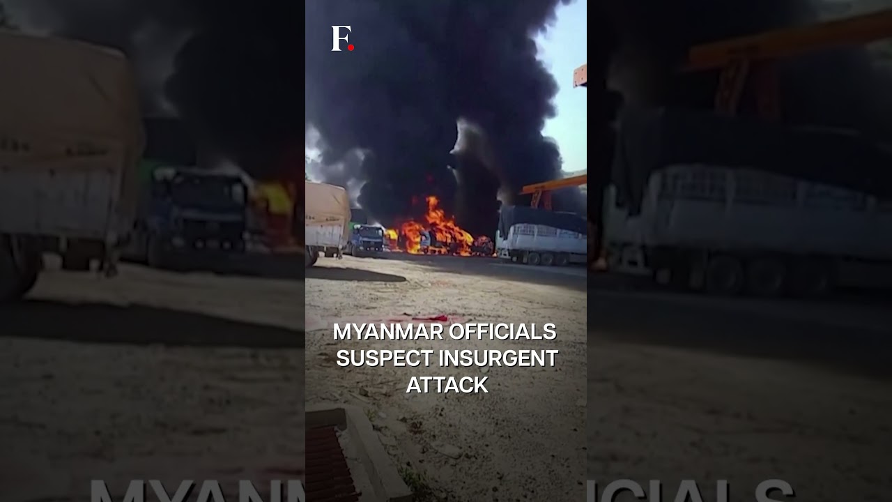 Myanmar: Trucks Set Ablaze Near China Border, Insurgent Attack Suspected |  Subscribe to Firstpost - YouTube