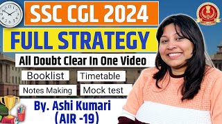 SSC CGL 2024🔥| Full Strategy By.( AIR-19) Ashi Kumari | All Doubts Clear In One Video | SSC Factory by SSC Factory  159,463 views 4 months ago 34 minutes