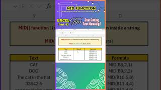 Master the MID Function in 60 Seconds #excel #hack
