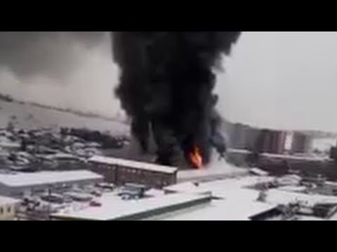 Видео пожара на ул. Калинина в Красноярске