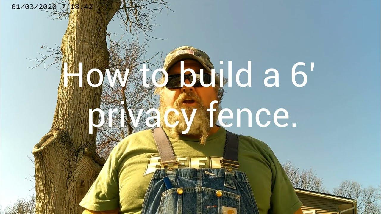 How to build a 6' privacy fence. YouTube
