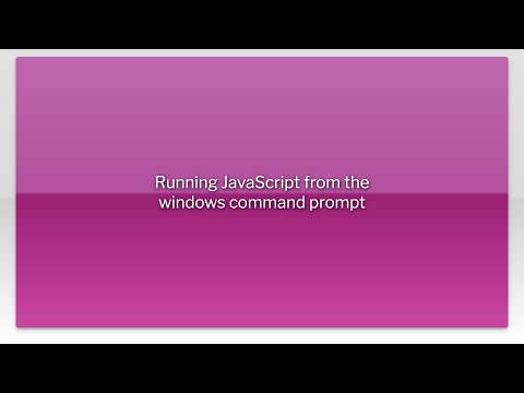 Running JavaScript from the windows command prompt
