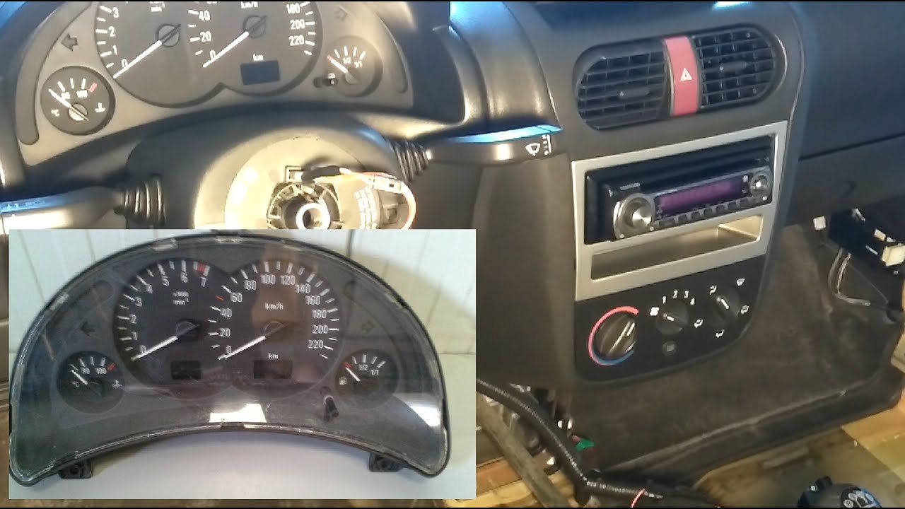 Opel Corsa C speedometer removal YouTube