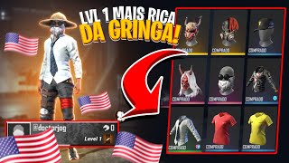 GEMANDO UMA CONTA LV 1 NA GRINGA!!! SÓ SKIN EXCLUSIVA