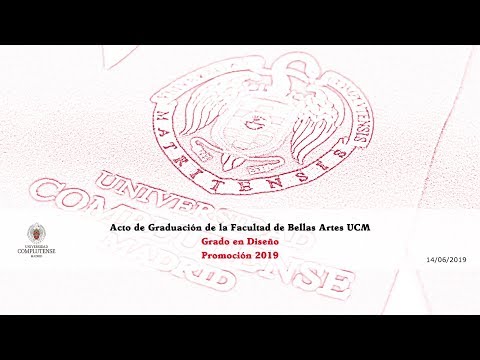 Acto de Graduación del Grado de Diseño de la Facultad de Bellas Artes.