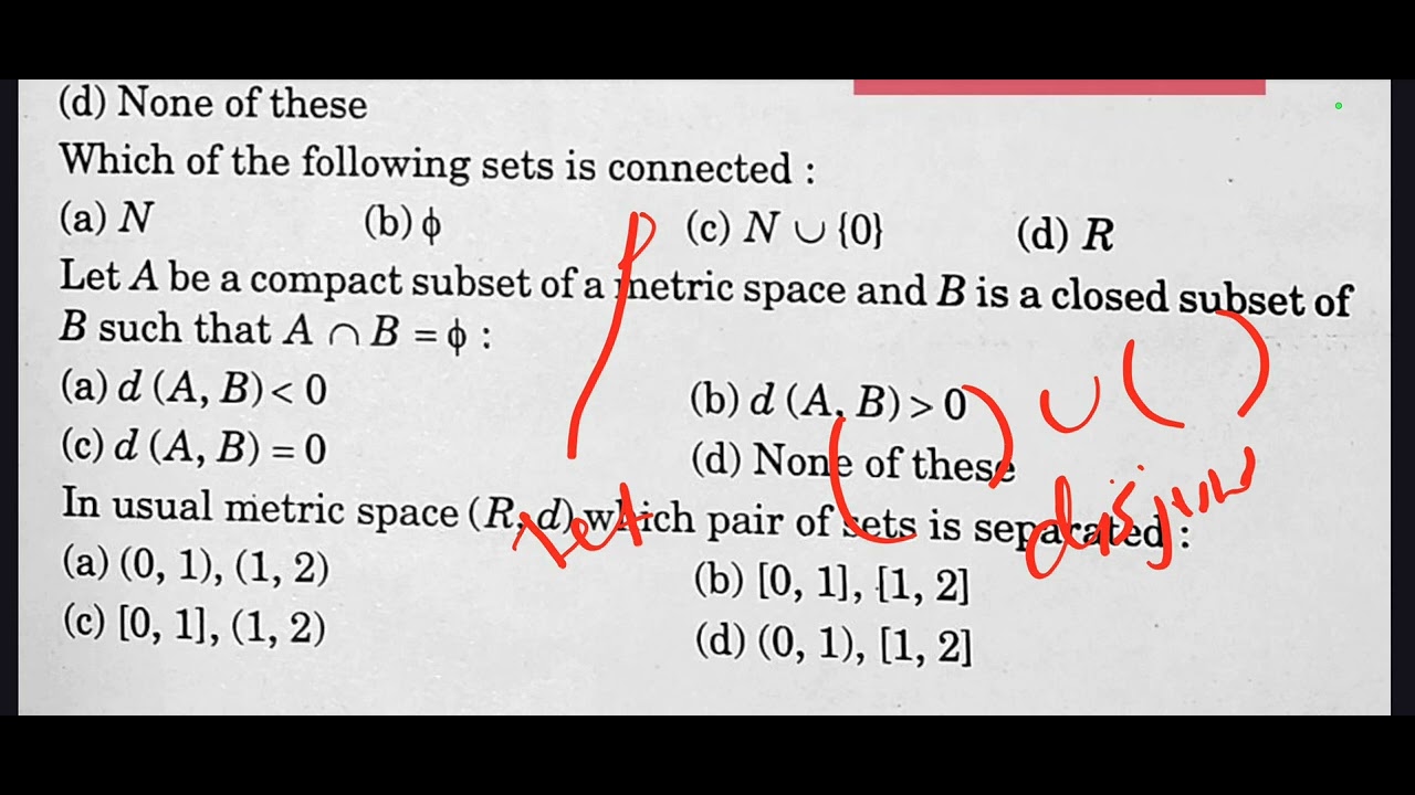MCQ of metric spaces | Ch 6 and 7 | BSc 6th sem maths | #mcq | #ddu | #rmpssu | #dbrau | #mathvath |