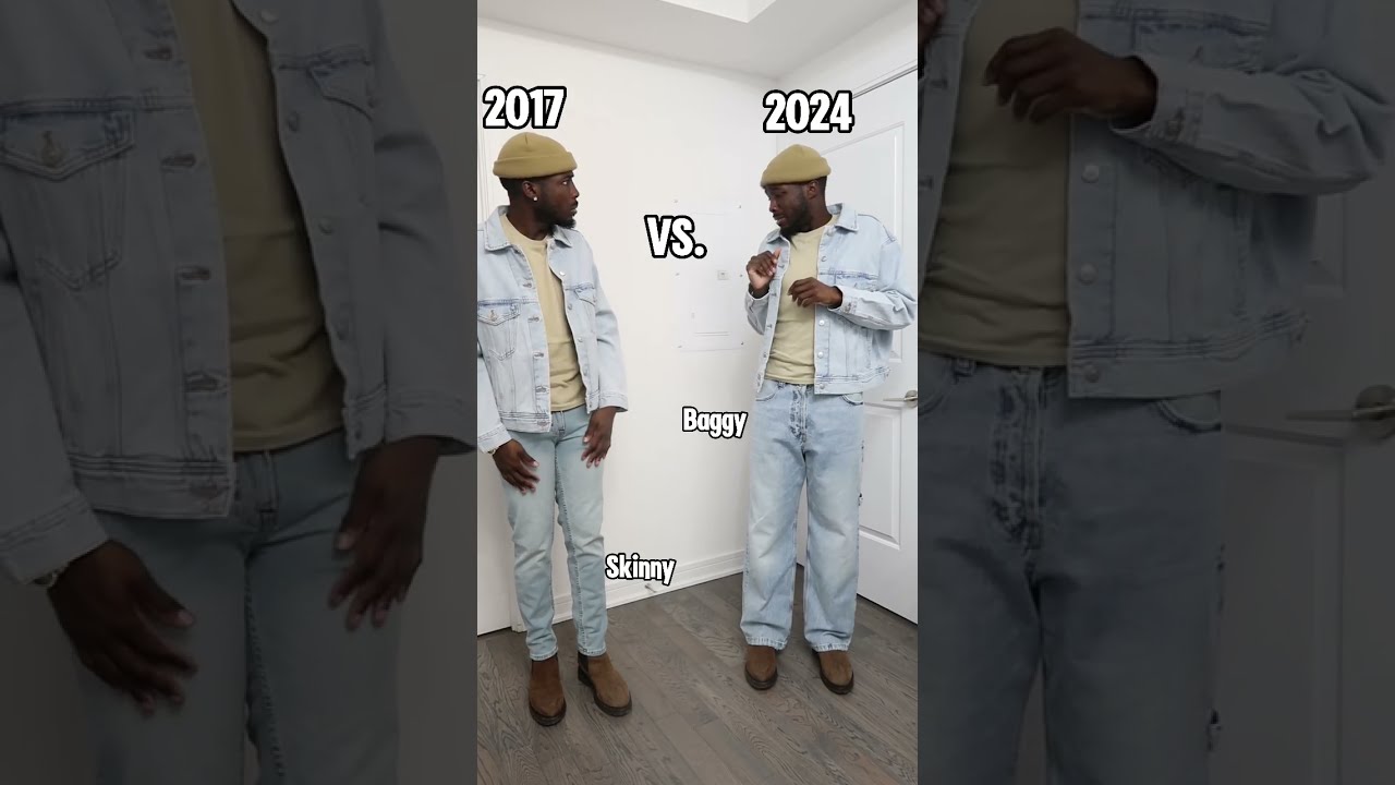 2017 SKINNY VS 2024 BAGGY Which Era Won Skinny Baggyjeans Shorts Fashionshorts